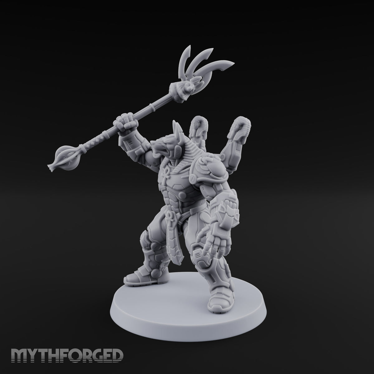 Judgment Swings Down Gnoll Armoured Jackal Warrior with Ankh and Staff