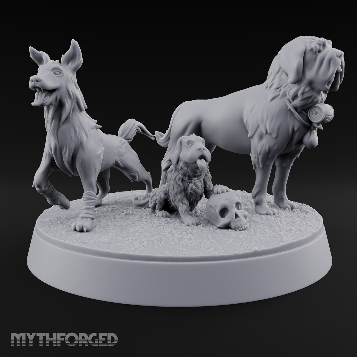 Rescue Hounds Reporting In Dog Beast Trio