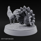 Crow Louder, Fan Wider Rooster and Turkey