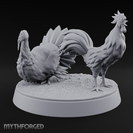 Crow Louder, Fan Wider Rooster and Turkey