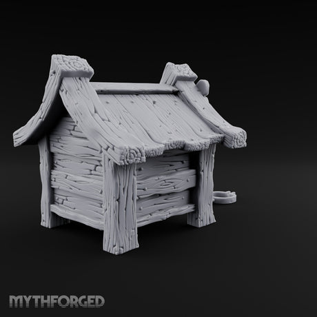 Chain Just Long Enough Wooden Farm Doghouse