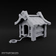 Chain Just Long Enough Wooden Farm Doghouse