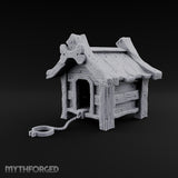 Chain Just Long Enough Wooden Farm Doghouse