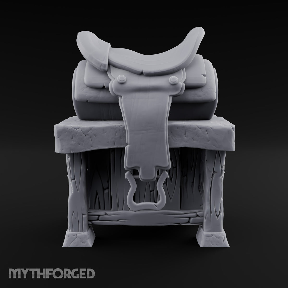 Rest Your Tack Here Wooden Saddle Stand with Saddle