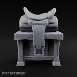 Rest Your Tack Here Wooden Saddle Stand with Saddle