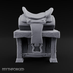 Rest Your Tack Here Wooden Saddle Stand with Saddle