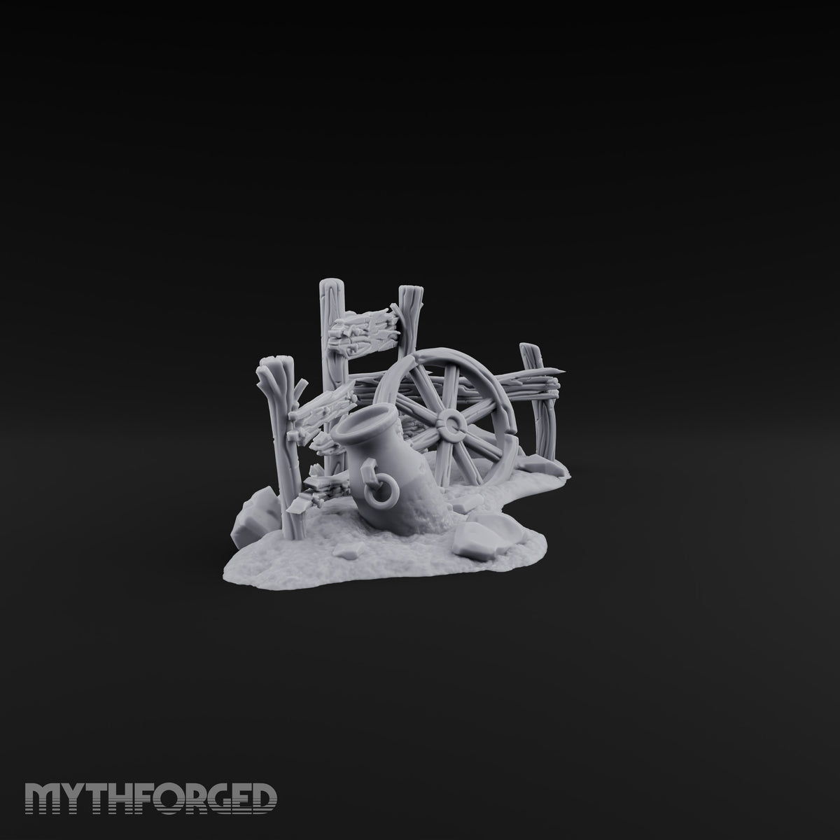 Milk Churn Mouse Broken Fence with Cartwheel