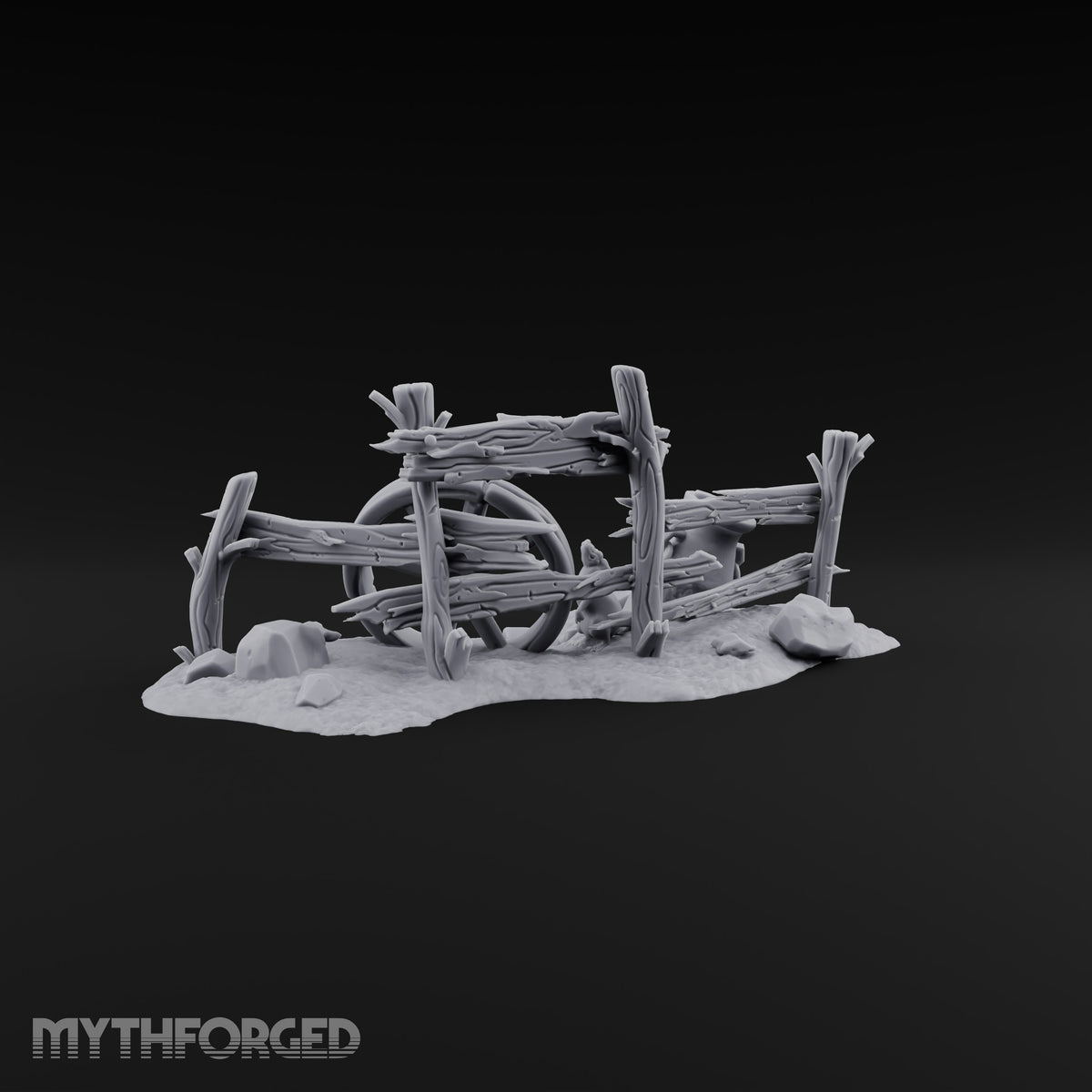 Milk Churn Mouse Broken Fence with Cartwheel