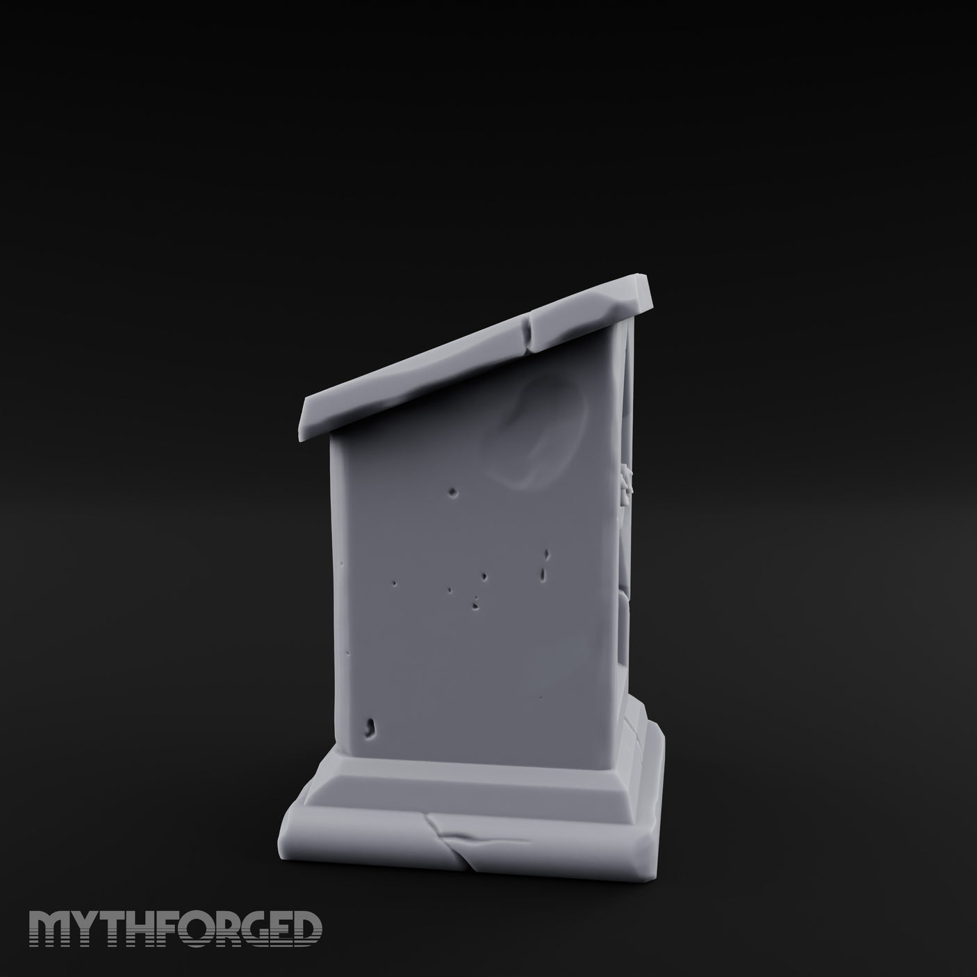 Fault-Split Base-Stepped Stone Lectern Book Rest Miniature for Dungeons and Dragons, Pathfinder or other TTRPGs