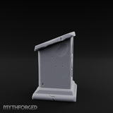 Fault-Split Base-Stepped Stone Lectern Book Rest Miniature for Dungeons and Dragons, Pathfinder or other TTRPGs