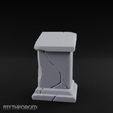 Fault-Split Base-Stepped Stone Lectern Book Rest Miniature for Dungeons and Dragons, Pathfinder or other TTRPGs