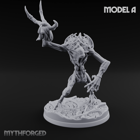 Horns Held High Star Spawn Seers A Miniature for Dungeons and Dragons, Pathfinder or other TTRPGs