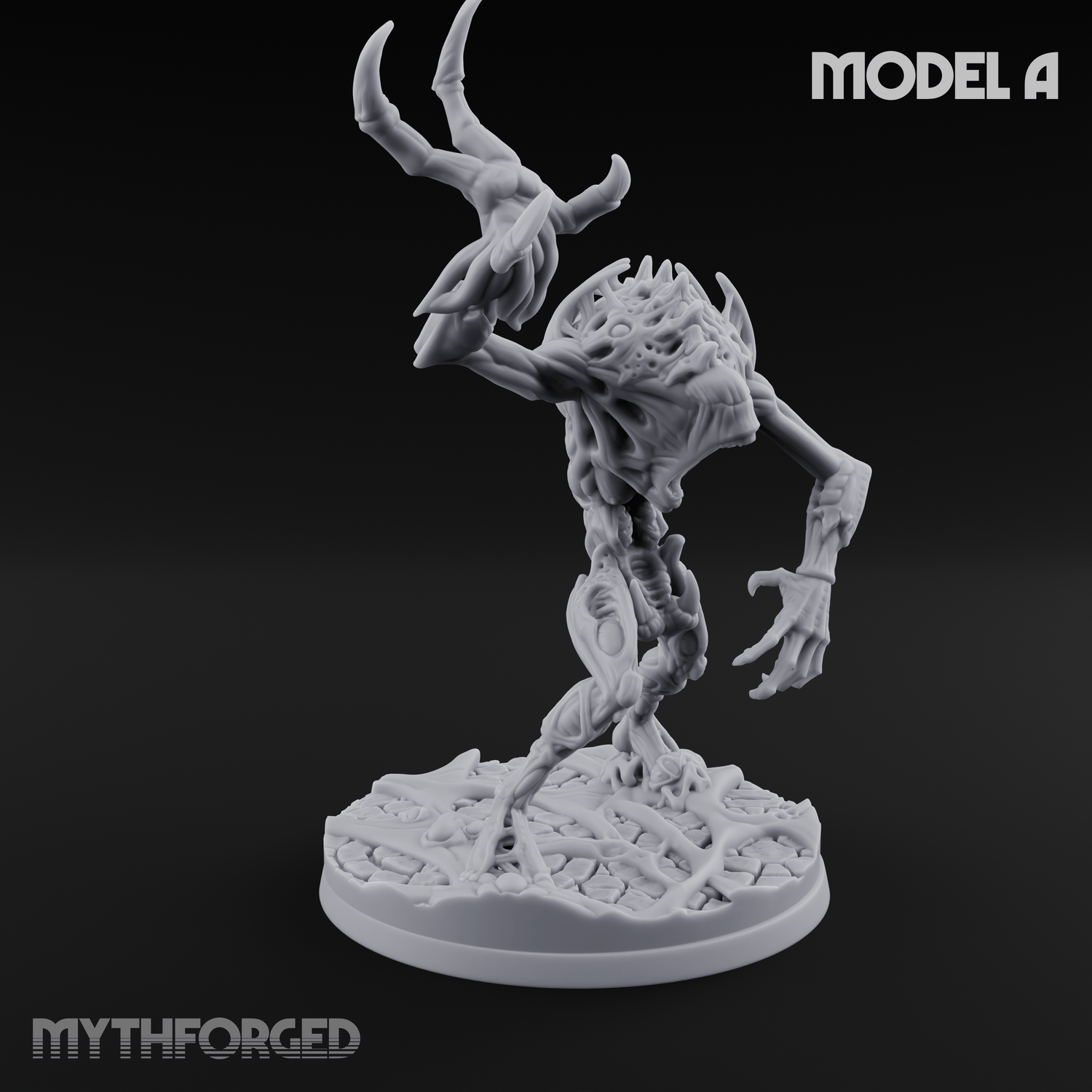 Horns Held High Star Spawn Seers A Miniature for Dungeons and Dragons, Pathfinder or other TTRPGs