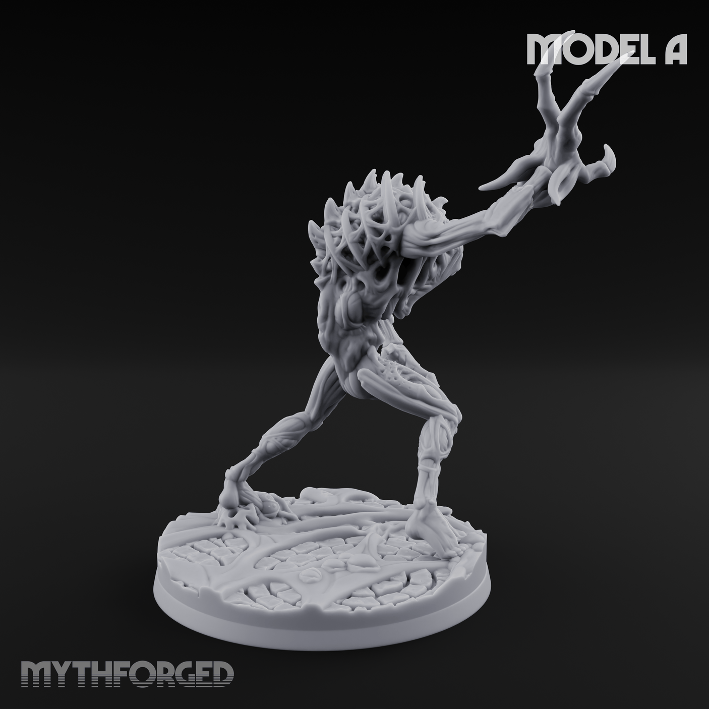 Horns Held High Star Spawn Seers A Miniature for Dungeons and Dragons, Pathfinder or other TTRPGs