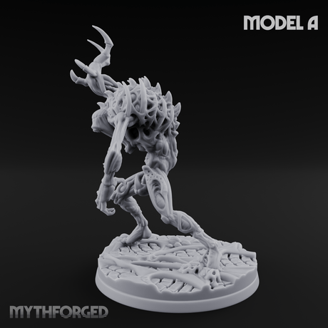 Horns Held High Star Spawn Seers A Miniature for Dungeons and Dragons, Pathfinder or other TTRPGs
