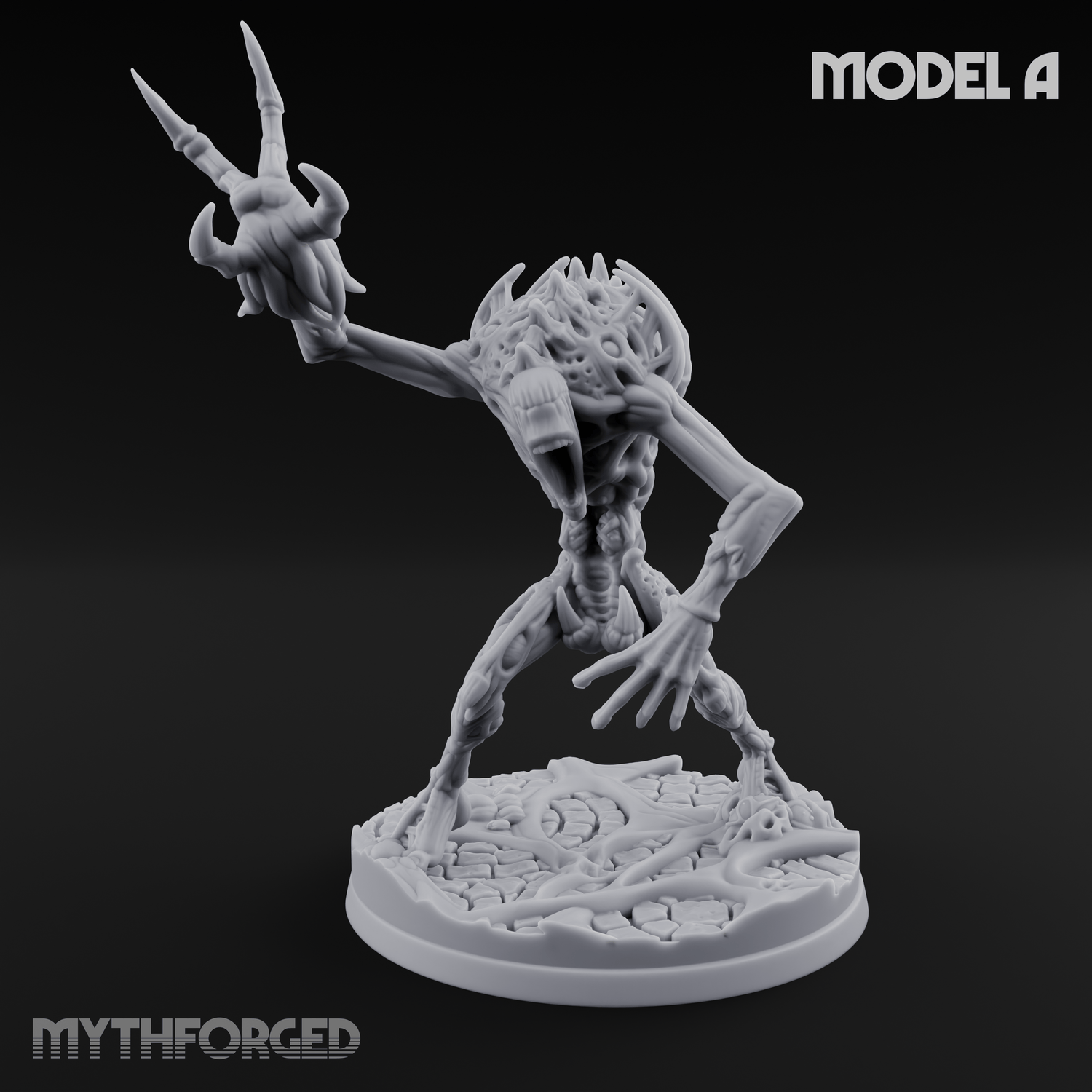 Horns Held High Star Spawn Seers A Miniature for Dungeons and Dragons, Pathfinder or other TTRPGs