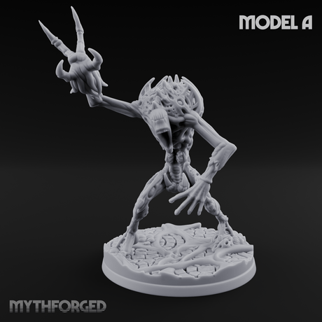 Horns Held High Star Spawn Seers A Miniature for Dungeons and Dragons, Pathfinder or other TTRPGs