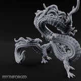Coiling In Repose Lung Dragon Miniature for Dungeons and Dragons, Pathfinder or other TTRPGs