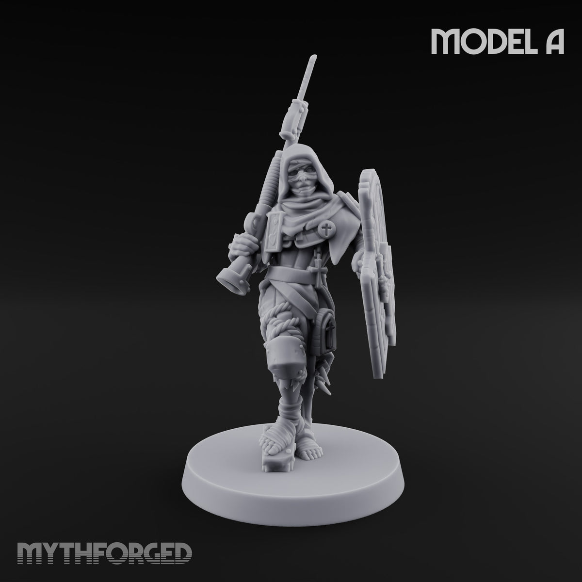 Faith Under Fire Human Pilgrim Gunner A Miniature for Dungeons and Dragons, Pathfinder or other TTRPGs