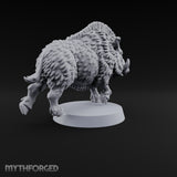 Running Wild Feral Beast and Elf Beastamer B Miniature for Dungeons and Dragons, Pathfinder or other TTRPGs