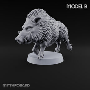 Running Wild Feral Beast and Elf Beastamer B Miniature for Dungeons and Dragons, Pathfinder or other TTRPGs
