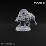 Running Wild Feral Beast and Elf Beastamer B Miniature for Dungeons and Dragons, Pathfinder or other TTRPGs
