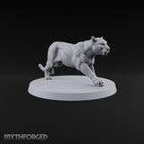 Running Wild Feral Beast and Elf Beastamer C Miniature for Dungeons and Dragons, Pathfinder or other TTRPGs