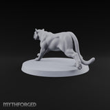 Running Wild Feral Beast and Elf Beastamer C Miniature for Dungeons and Dragons, Pathfinder or other TTRPGs