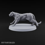 Running Wild Feral Beast and Elf Beastamer C Miniature for Dungeons and Dragons, Pathfinder or other TTRPGs