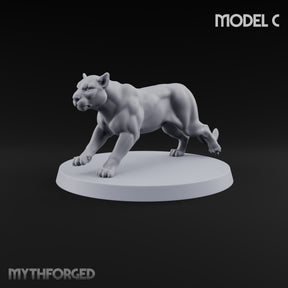 Running Wild Feral Beast and Elf Beastamer C Miniature for Dungeons and Dragons, Pathfinder or other TTRPGs