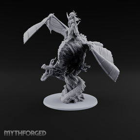 Swooping to Strike Elf Prince on Dragon Miniature for Dungeons and Dragons, Pathfinder or other TTRPGs