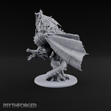 Swooping to Strike Elf Prince on Dragon Miniature for Dungeons and Dragons, Pathfinder or other TTRPGs