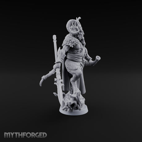 Drawing the Bow Faunus Hunter Miniature for Dungeons and Dragons, Pathfinder or other TTRPGs