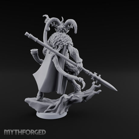 Drawing the Bow Faunus Hunter Miniature for Dungeons and Dragons, Pathfinder or other TTRPGs