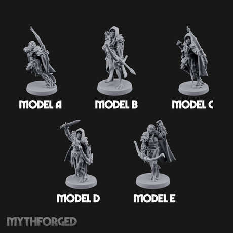 Hooded Bandit Crew Elf Bandits Miniature for Dungeons and Dragons, Pathfinder or other TTRPGs