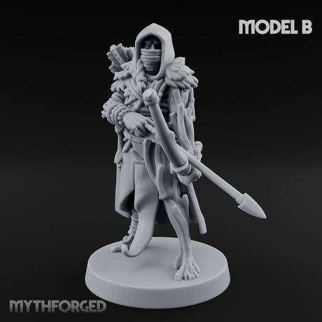 Hooded Bandit Crew Human Bandit B Miniature for Dungeons and Dragons, Pathfinder or other TTRPGs
