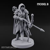 Hooded Bandit Crew Human Bandit B Miniature for Dungeons and Dragons, Pathfinder or other TTRPGs