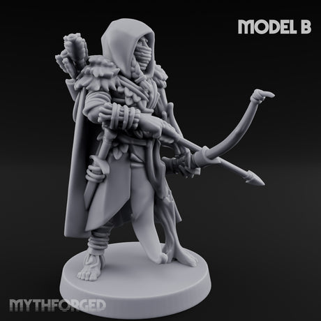 Hooded Bandit Crew Elf Bandits Miniature for Dungeons and Dragons, Pathfinder or other TTRPGs