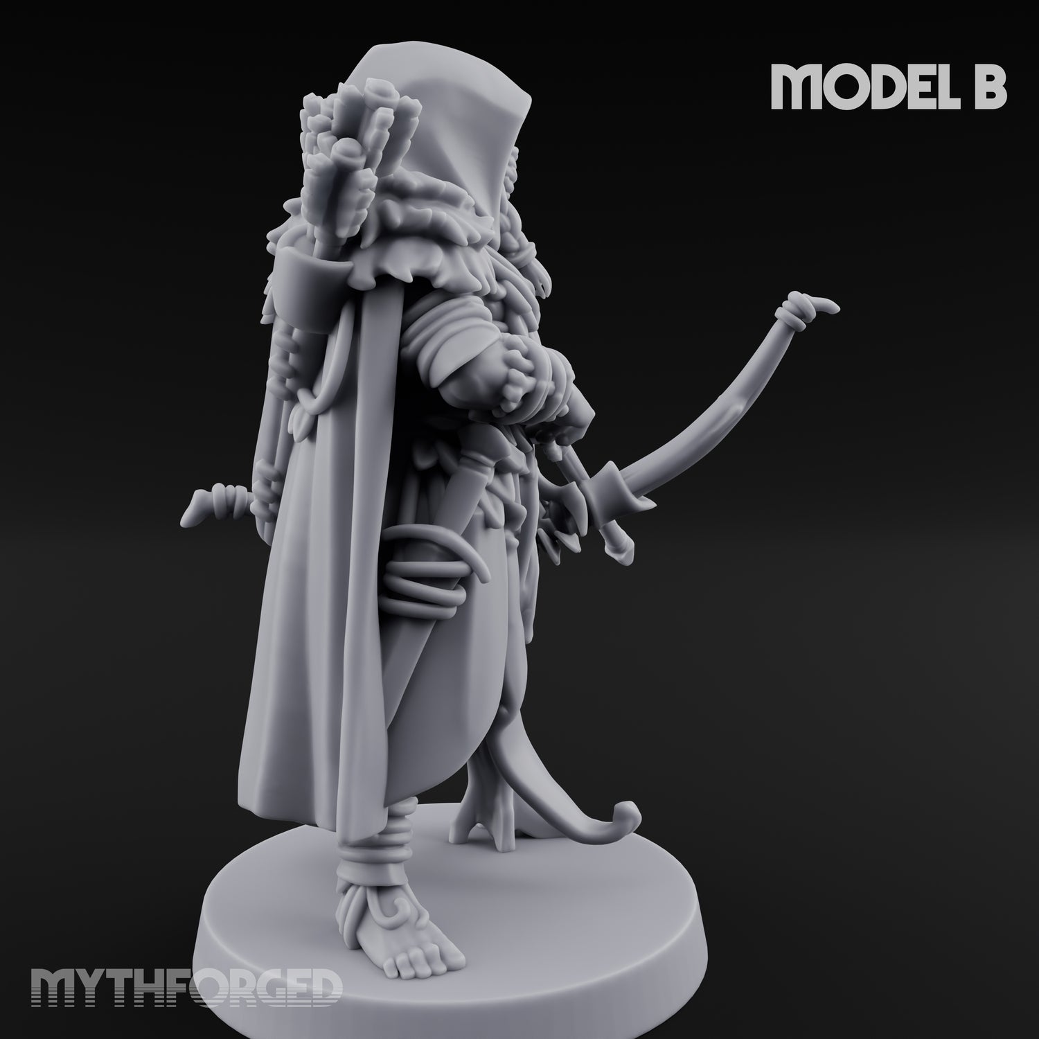 Hooded Bandit Crew Human Bandit B Miniature for Dungeons and Dragons, Pathfinder or other TTRPGs