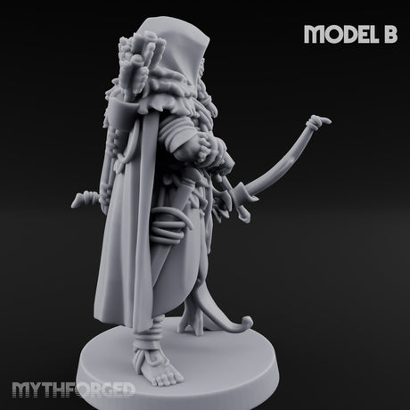 Hooded Bandit Crew Human Bandit B Miniature for Dungeons and Dragons, Pathfinder or other TTRPGs