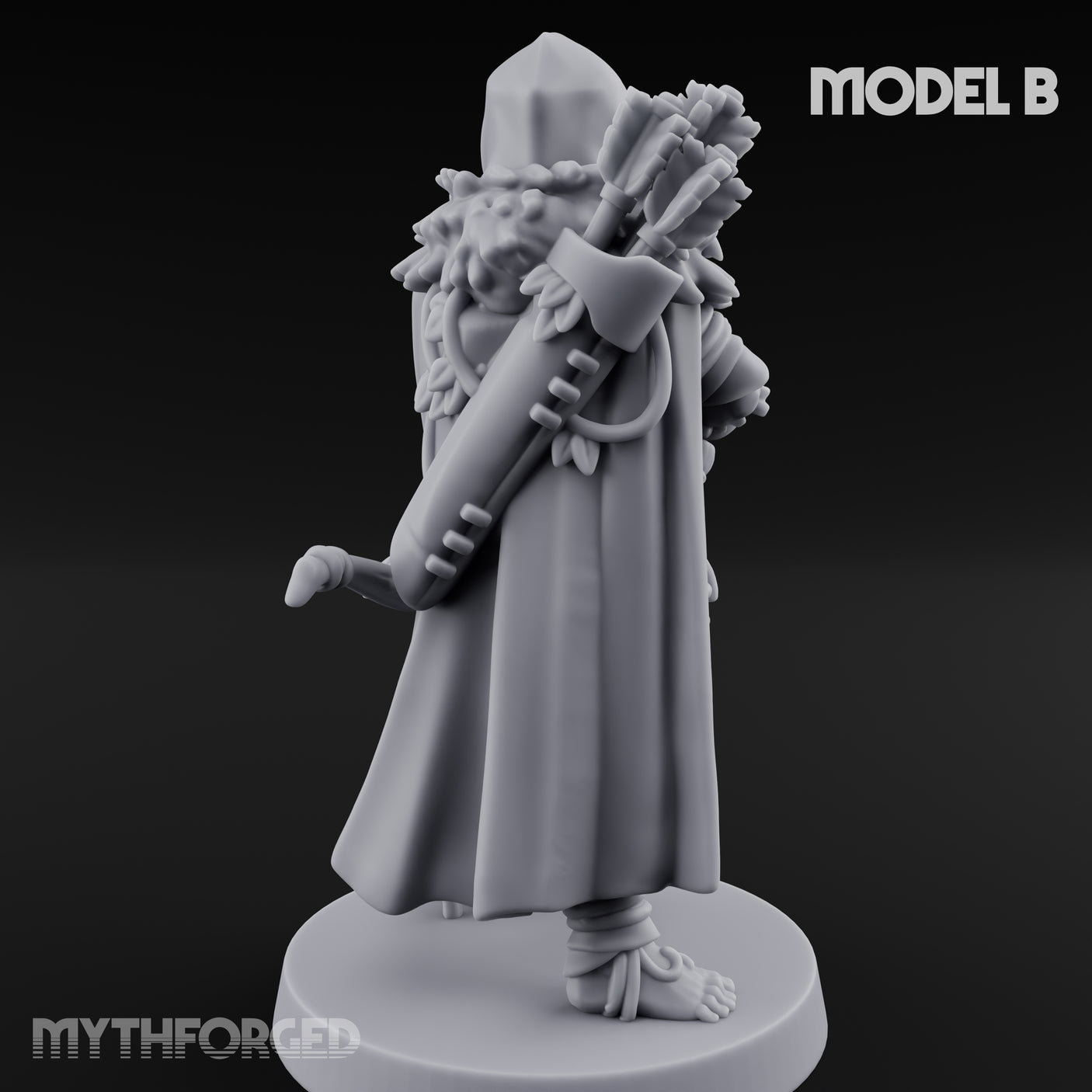 Hooded Bandit Crew Human Bandit B Miniature for Dungeons and Dragons, Pathfinder or other TTRPGs