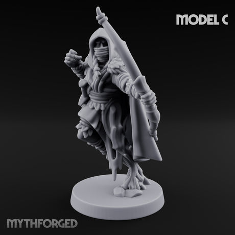 Hooded Bandit Crew Human Bandit C Miniature for Dungeons and Dragons, Pathfinder or other TTRPGs