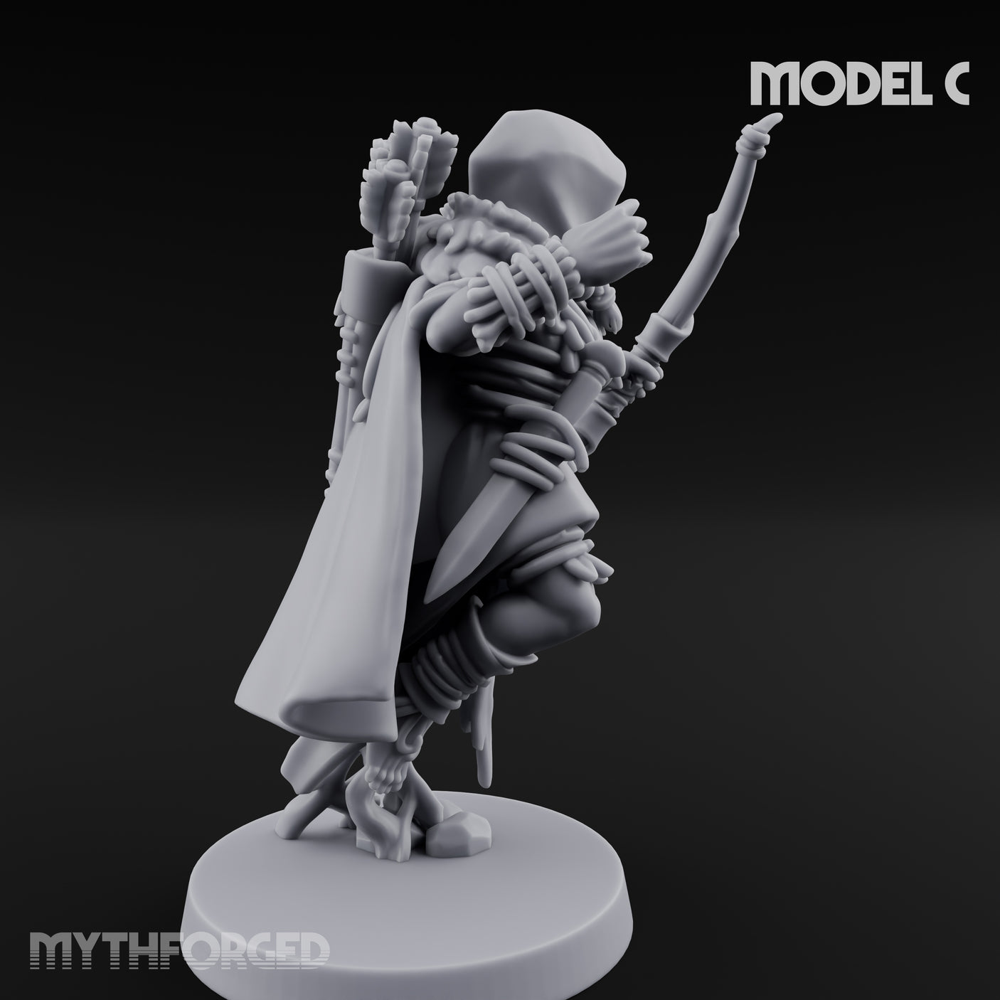 Hooded Bandit Crew Human Bandit C Miniature for Dungeons and Dragons, Pathfinder or other TTRPGs
