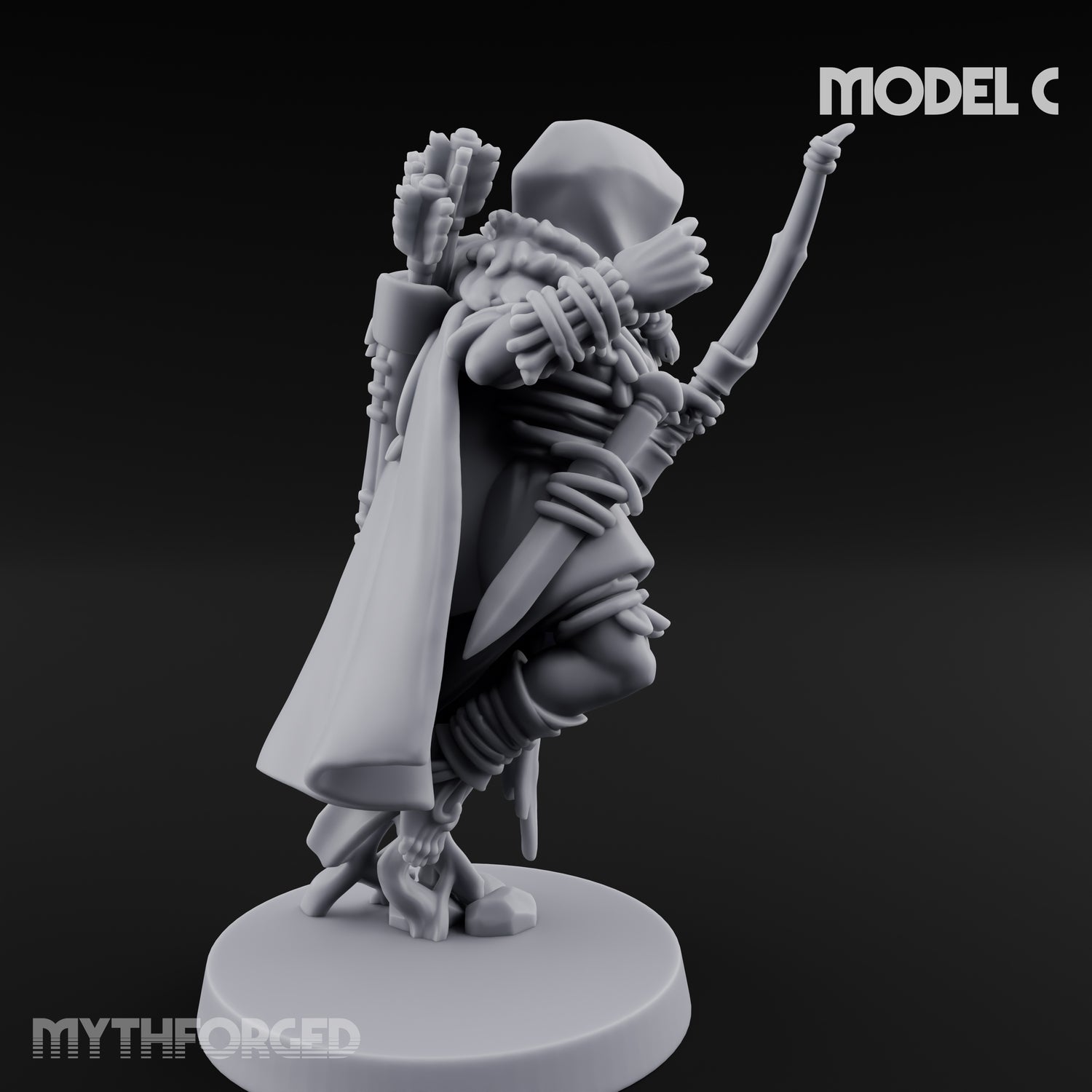 Hooded Bandit Crew Human Bandit C Miniature for Dungeons and Dragons, Pathfinder or other TTRPGs
