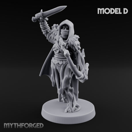 Hooded Bandit Crew Human Bandit D Miniature for Dungeons and Dragons, Pathfinder or other TTRPGs