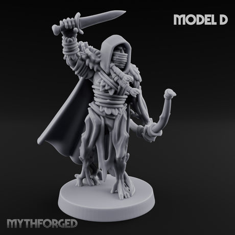 Hooded Bandit Crew Elf Bandits Miniature for Dungeons and Dragons, Pathfinder or other TTRPGs