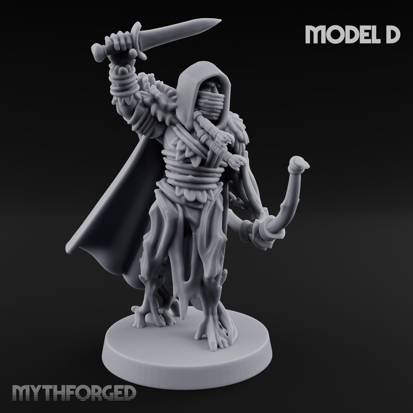 Hooded Bandit Crew Human Bandit D Miniature for Dungeons and Dragons, Pathfinder or other TTRPGs