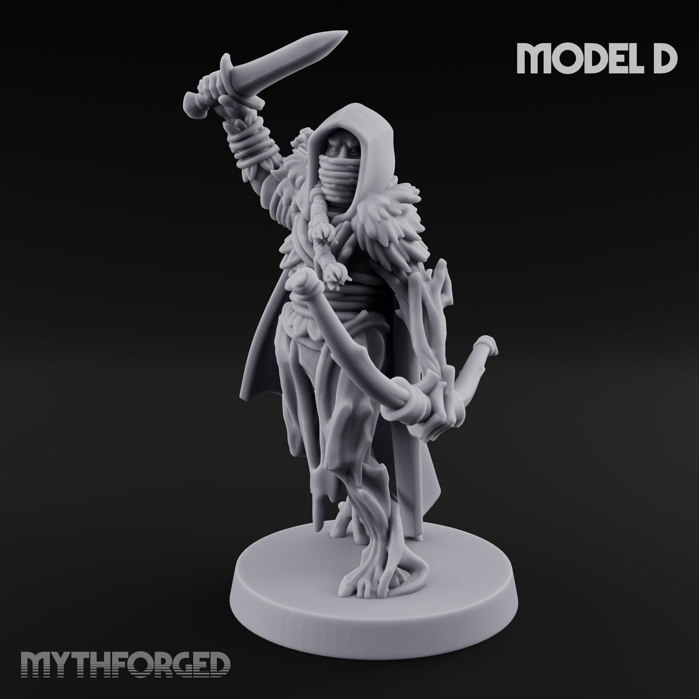 Hooded Bandit Crew Human Bandit D Miniature for Dungeons and Dragons, Pathfinder or other TTRPGs