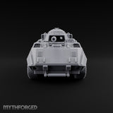 Rolling Over the Rubble Sci-Fi Armoured Tracked Tank — Tracked Cannon