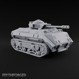 Rolling Over the Rubble Sci-Fi Armoured Tracked Tank — Tracked Cannon